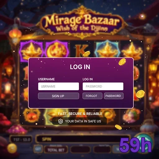 Entrada protegida no site oficial 59h em celular