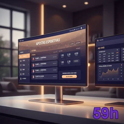 Tela mobile da 59h com acesso seguro e navegação rápida
