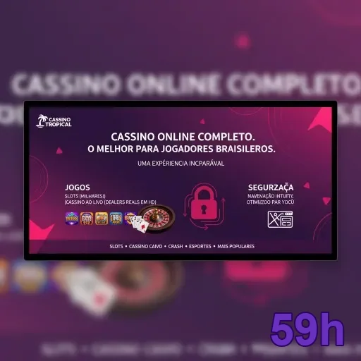 Tela de promoções da 59h com aviso de privacidade